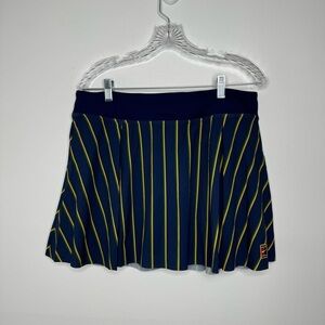 Nike Dri Fit Club Blue Yellow Stripe Tennis Skort NWT Xl
